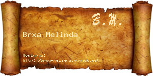 Brxa Melinda névjegykártya
